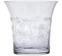 Dartington Crystal Bloom Flared Vase Bees & Rudbeckia, Single | Bloom Vase | 290mm (h) x | 160mm (w) | This stunning flared vase is decorated with Bees & Rudbeckia