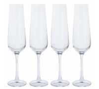 Dartington Crystal ST3286/4/4PK - Crystal Champagne Flutes, Set of 4 - Cheers, 5.5 x 5.5 x 24 cm