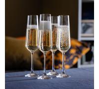 Dartington Crystal Cheers! Optic Champagne Prosecco Flute, Set of 4
