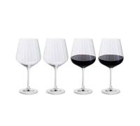 Dartington Crystal Cheers! Optic Goblet Red Wine Glasses Crystal, 570ml - Set of 4 Glasses