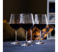 Dartington Crystal Cheers! Optic Goblet Red Wine, Set of 4