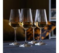 Dartington Crystal Cheers! Optic White Wine Glass, Set of 4