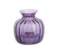 Dartington Crystal Cushion Small Vase Amethyst, Single | Amethyst | Indented base to help retain or splay out stems | 128mm (h) | Adorable vases that make the perfect home décor addition | Gift