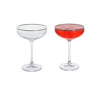 Dartington Crystal Gatsby Cocktail Saucer Pair