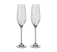 Dartington Crystal Glitz Champagne Flute, Set of 2 | Embellished with Crystals | Gift for All Occasions