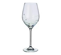 Dartington Crystal Glitz Single Wine Glass, Single | Glitz Wine Glass | 225mm | 33cl | Embellished with Sparkling Crystal Elements| Suitable for Any Kind of Wine; red, White or Rose | Gift