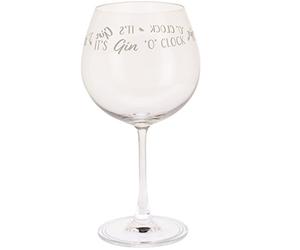 Dartington Crystal GP3362/1 Gin Time Balloon Glass - 'It's gin o'clock', 221mm high