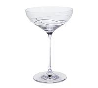 Dartington Crystal Single Glitz Champagne Saucer Glass, Transparent (ST2734/7/N)