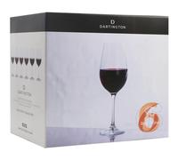 Dartington Crystal Six! Red Wine Glasses, Set of 6 | Elegant and Functional Glasses | 235mm | 450ml | Dishwasher Safe | Classy and Elegant Glassware
