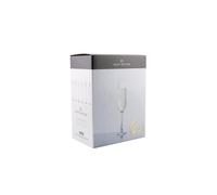 Dartington Crystal Six! Six Champagne Flutes, Set of 6 | Elegant and Functional Glasses | 241mm | 190ml | Dishwasher Safe | Classy and Elegant