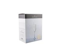 Dartington Crystal Six! Six Champagne Flutes, Set of 6 | Elegant and Functional Glasses | 241mm | 190ml | Dishwasher Safe | Classy and Elegant Glassware