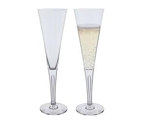 Dartington Crystal ST115/9/P/40TH Sharon Celebration Flute (Pack of 2), Crystal, 7x18.8x29 cm