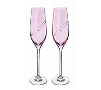 Dartington Crystal ST2663/5/RU/N/P - Celebration Ruby Champagne Flutes, Set of 2, 263mm High