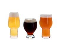 Dartington Crystal Three Cheers for Beers, Set of 3 | Three Cheers for Beers | Ale 160mm 50cl | Dark & Strong 134mm 50cl | Lager 180mm 40cl | Gift