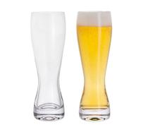 Dartington Crystal Wine & Bar Beer Glasses, Set of 2 | Sleek Design and Stylish Details| 206mm | 390ml | Dishwasher Safe | Take Your Beer Drinking Experience to The Next Level| The Perfect Gift