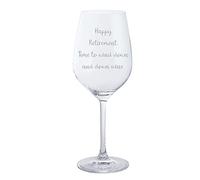 Dartington Happy Retirement Time to Wind Down and Down Wine, Wine Glass