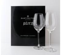 Dartington Personalised Glitz Pair of Wine Glasses with Crystals - Add Your Own Message
