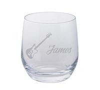 Dartington Personalised Guitar Crystal Tumbler Glass- Add Name and Message