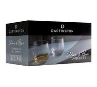 Dartington Wine & Bar TUMBLER Glasses Set of 2 Clear Crystal 370ml Gift Boxed