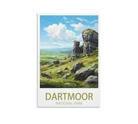 Dartmoor National Park Vintage Travel Poster Landscape 20x30inch(50x75cm) Wall Art Picture Print Canvas Art Poster Modern Family Bedroom Decor Posters