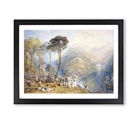 Dartmouth Cove By Joseph Mallord William Turner Classic Painting Framed Wall Art Print, Ready to Hang Picture for Living Room Bedroom Home Office Décor, Black A2 (64 x 46 cm)