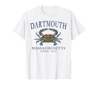Dartmouth Massachusetts Crab Since 1650 Navy Blue Letters T-Shirt