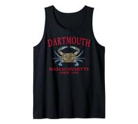 Dartmouth Massachusetts Crab Town Since 1650 Red Letters Tank Top