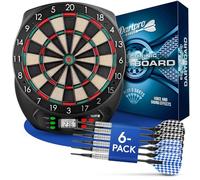 DartPro Electronic Dartboard for 1-8 Players - 65 Game Variants with Double In & Double Out - Wireless Soft Tip Dart Board Set with 6 Darts, LCD Display, Sound Effects - Professional Dart Machine