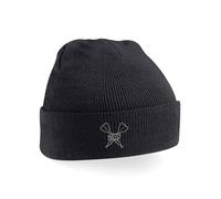 Darts 180 Embroidered Beanie Hat | Adult Winter Cap | Unisex Dart Player Gift Black