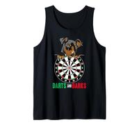 Darts and Barks Dog Lovers Dart Players Dart Tank Top
