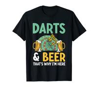 Darts And Beer That's Why I'm Here Dart Player Bullseye T-Shirt
