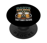 Darts And Beer That's Why I'm Here Pub Bar PopSockets Adhesive PopGrip
