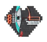 Darts Arrows Print Art Brick Puzzle Heart Shaped DIY Building Blocks Set 3D Jigsaw Home Decor 53 Pieces