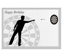 Darts Birthday Cards for him - Best Unusual Unique Cool Special - Men Male Boys (Happy Birthday Card - Darts themed)