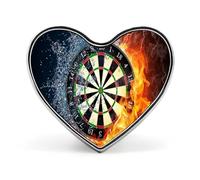 Darts Board Lapel Pin Elegant Heart Shape Brooch Badge Funny Personalized Pinback Button Badge Fashion Cute Heart Brooch Pins for Bag Jacket Clothes Accessories