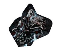 Darts Corner Alchemy Dart Flights | Official Licensed | Std - No2 | 100 Micron | Horror Design | One Set of 3 Flights (Dark Age Skull)