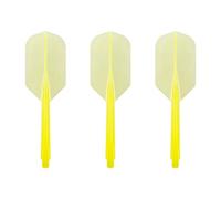 Darts Corner Condor Integrated Flight & Stem - Zero Stress - Slim - Long Clear Yellow - 1 Set (3)