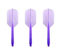Darts Corner Condor Integrierter Flight & Stem - Zero Stress - Slim - Long Clear Purple - 1 Set (3)