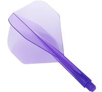 Darts Corner Condor Zero Stress Flight System In Standard Clear Purple | Dart Flights | Short Stem