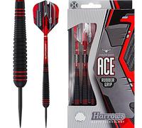 Darts Corner Harrows Ace Darts - Steel Tip - Vulcanised Rubber Grip - 22g Curvy Ballpen