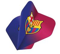 Darts Corner Officially Licensed Barcelona Football Club Barca FC 100 Micron No 2 Shape Dart Flights, Striped/Crest 1 Set of 3 Flights (F4120)