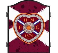 Darts Corner Officially Licensed Heart of Midlothian Football Club Hearts FC Dartboard Cabinet, Saltire, Crest (CAB138)