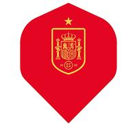 Darts Corner RFEF Espana International Football Team Dart Flights | Officially Licensed Spain | Standard No2 100 Micron Flight F1, Red, 1 Set of 3 Flights (F4011)