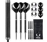 Darts Corner Warfare Darts | Steel Tip Darts Set | 80% Tungsten Barrels | Black Ring, M1 28g (D0617)