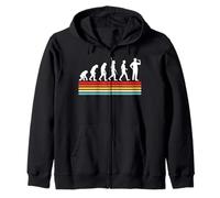 Darts Evolution Dart Player Retro Zip Hoodie