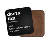 Darts Fan Square Coaster - Sport Fan Dictionary Regular But Cooler Definition Funny Joke Hobby Men Women Kitchen Drink #82611
