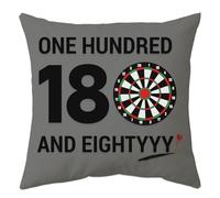 Darts Gfts for Men - One Hundred 180 and Eightyyy Cushion Cover, Dart Accessories, Ddarts Birthday Decorations Gifts for Darts Lovers, 45 x 45 cm