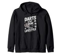 Darts Is Not Game Its A Lifestyle Player Passion Zip Hoodie