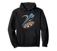 Darts League Night Pub Player Identity Badge Art Dart Pullover Hoodie