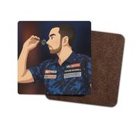 Darts Legends Coaster (Luke Humphries Darts Coaster - Cool Hand Design, Dartboard Gift for Fans, Bar or Man Cave Decor, Funny Darts Drink Mat)